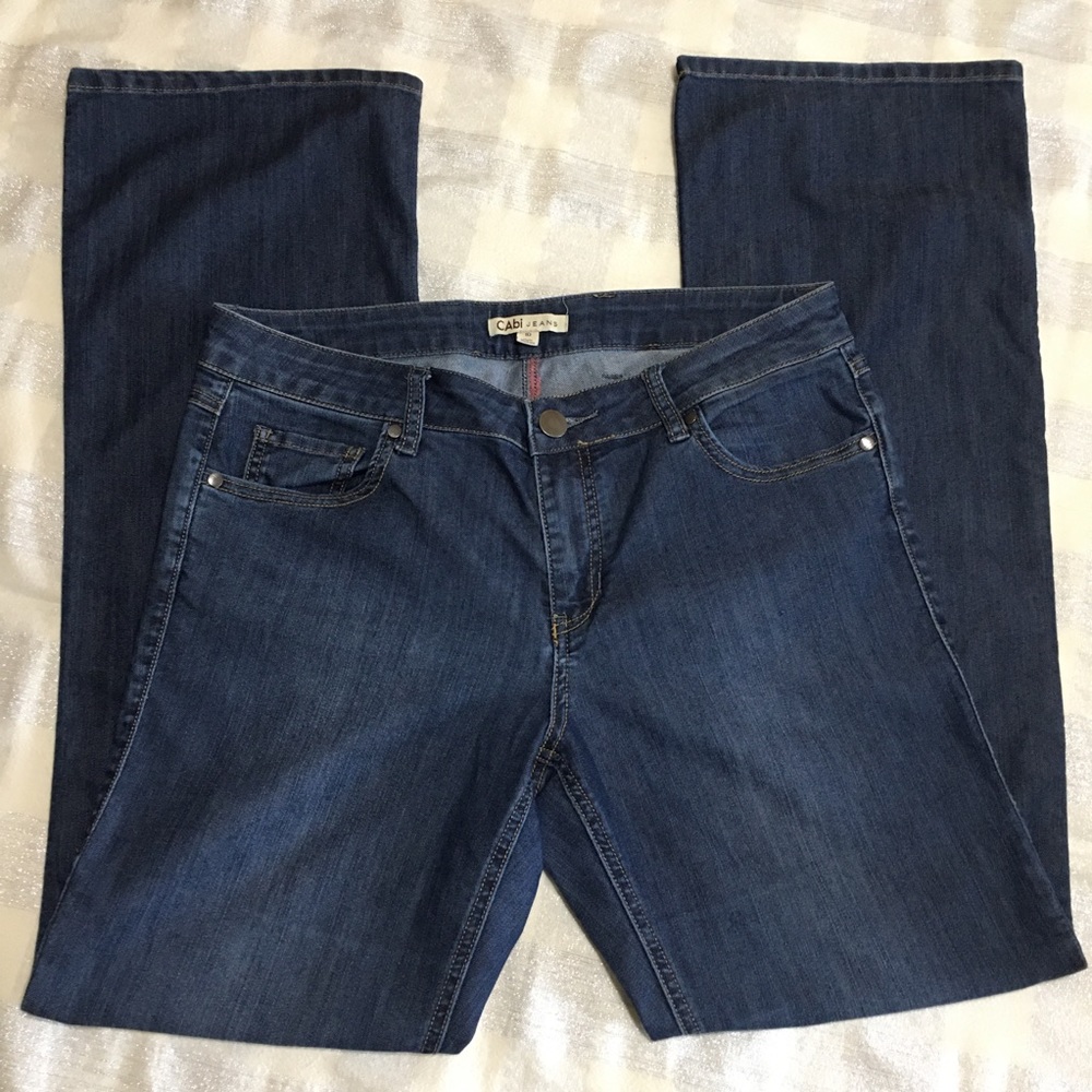 CAbi boot leg blue jeans size 10